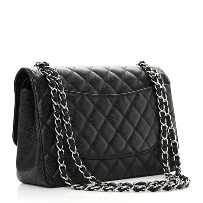 Chanel Caviar Quilted Jumbo Double Flap Black 3 of 14