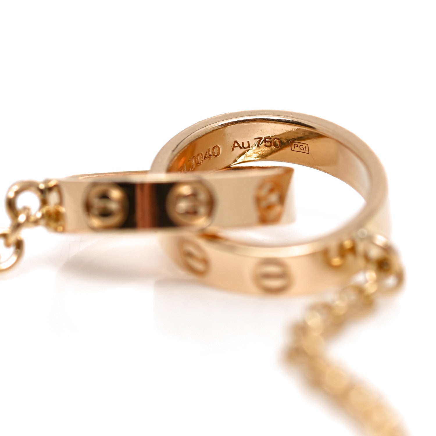 Cartier 18K Yellow Gold Interlocking LOVE Bracelet 4 of 5