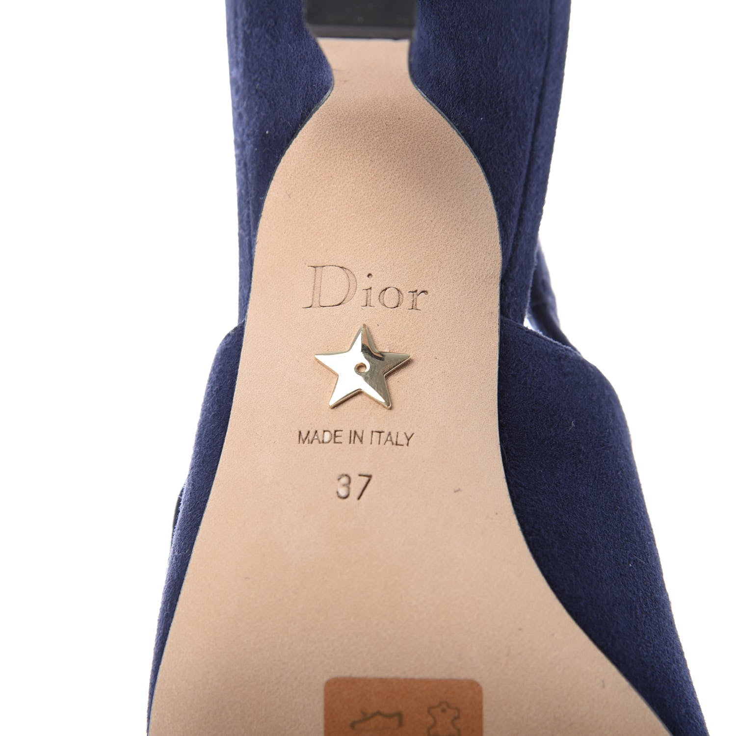 Christian Dior Suede Sweet D Sling-Back Ballet Pumps 37 Indigo 8 of 10