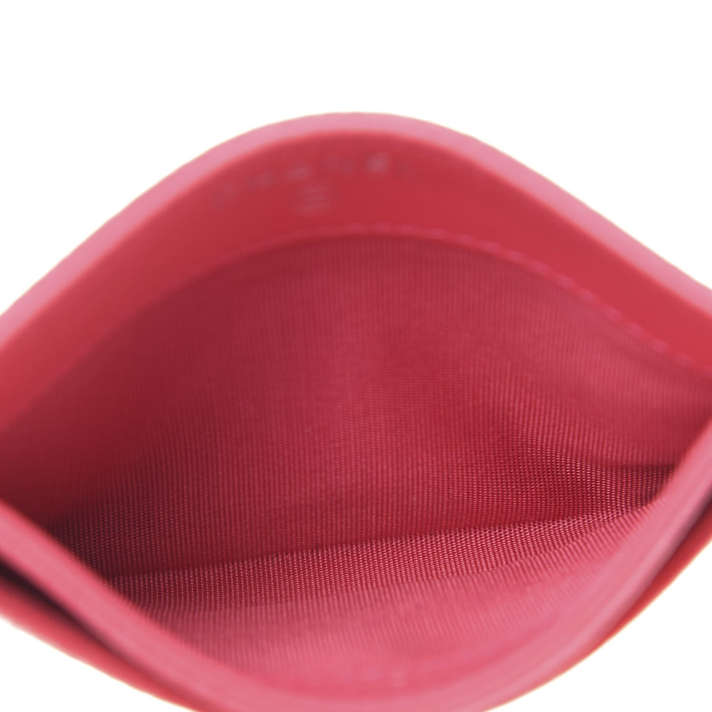 Caviar Camellia Embossed Card Holder Pink