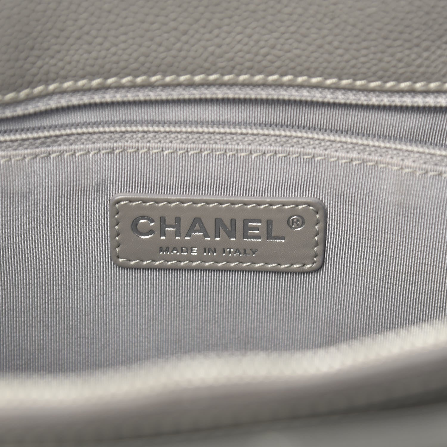 Chanel Caviar Quilted Grand Shopping Tote GST Grey 6 of 10