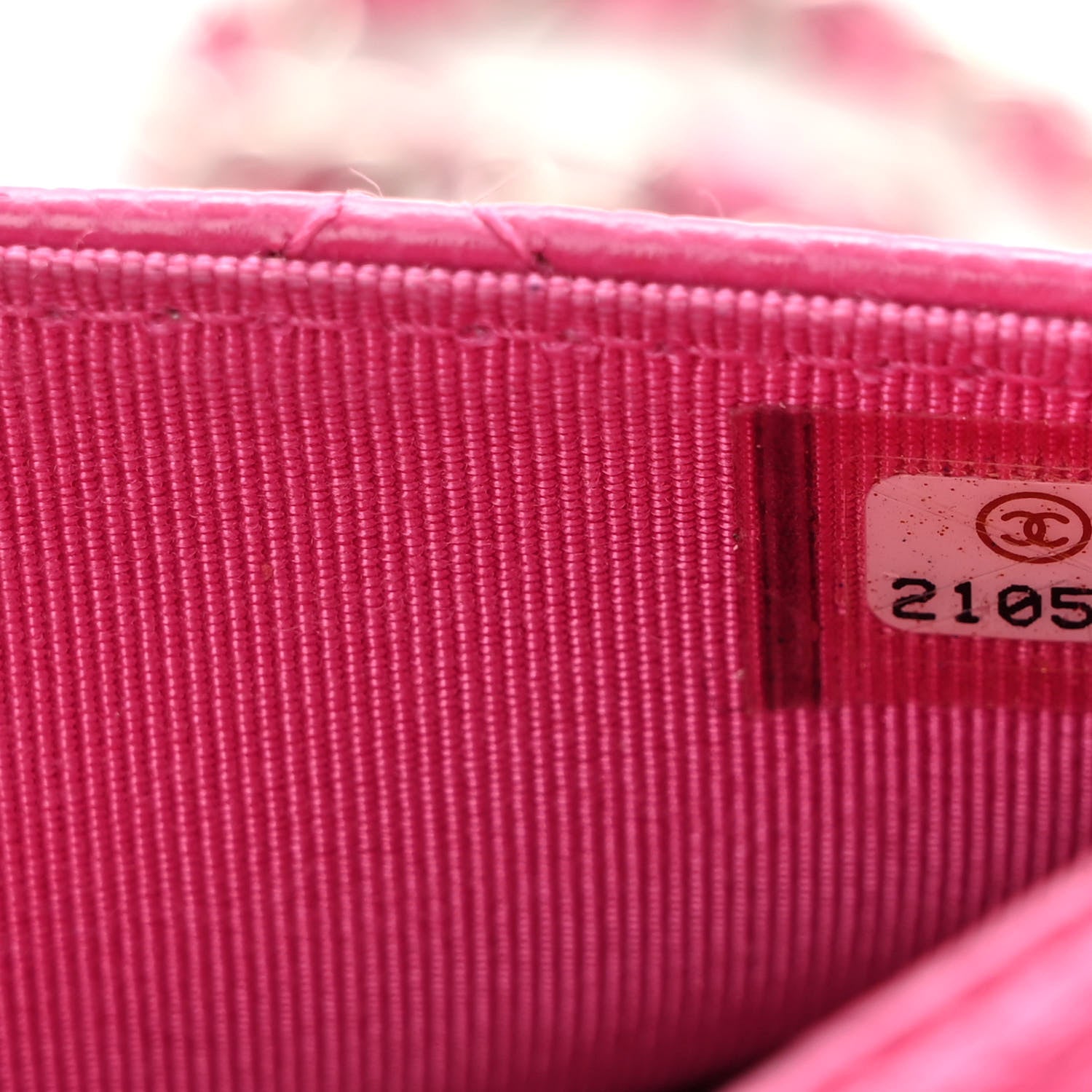 Chanel Caviar Quilted Wallet on Chain WOC Fuchsia 7 of 10