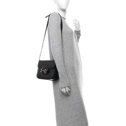 Gucci Azalea Calfskin Horsebit 1955 Shoulder Bag Black 2 of 12