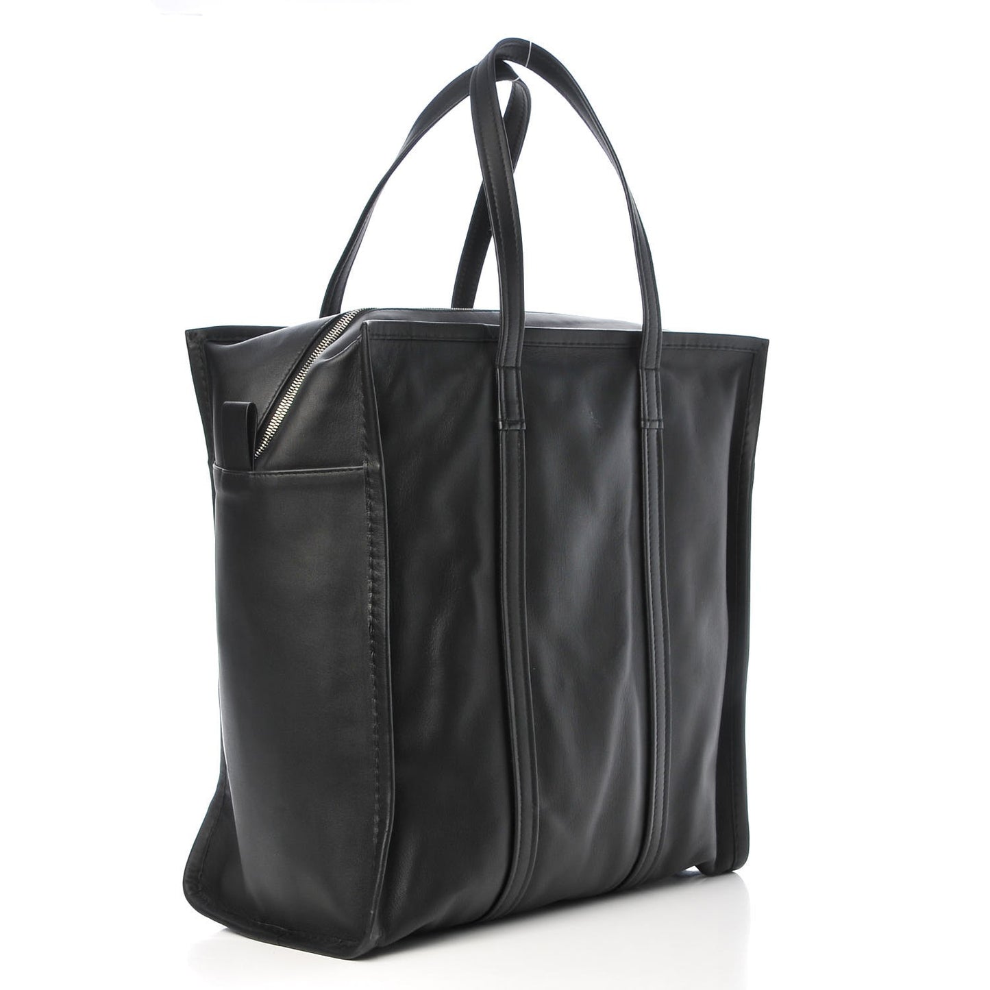 Agneau Medium Bazar Shopper Tote Black