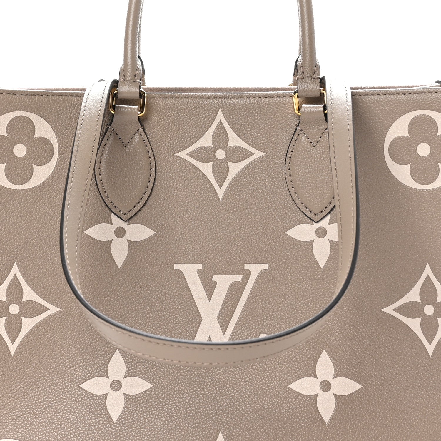 Louis Vuitton Empreinte Monogram Giant Onthego MM Tourterelle Creme 7 of 10