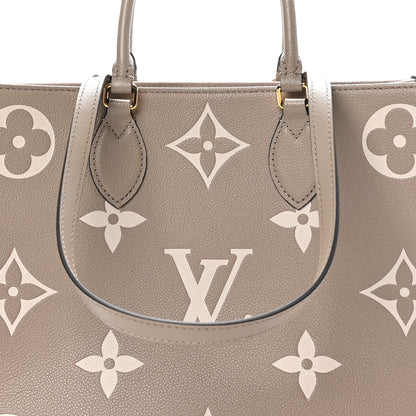 Louis Vuitton Empreinte Monogram Giant Onthego MM Tourterelle Creme 7 of 10