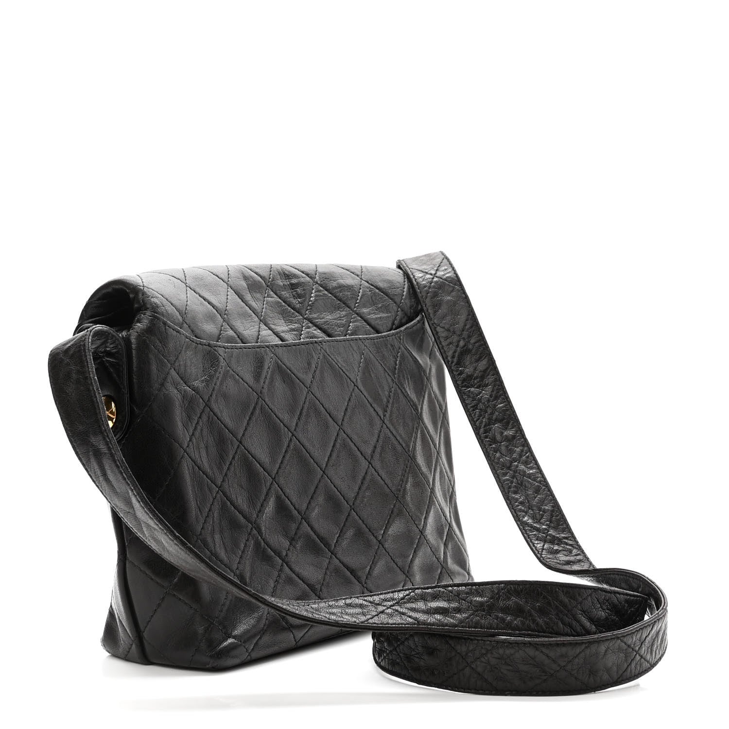 Chanel Lambskin Quilted CC Flap Shoulder Bag Black 2 of 9