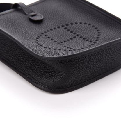 Hermes Taurillon Clemence Evelyne TPM Black 7 of 8