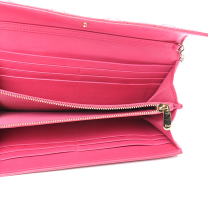 Christian Dior Patent Cannage Rendezvous Chain Wallet Fuchsia 5 of 8