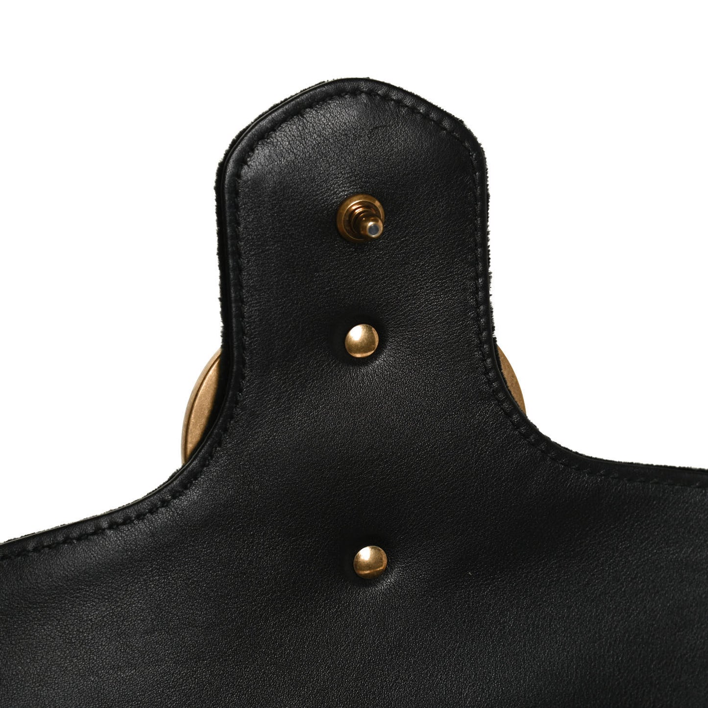 Velvet Matelasse Loved Embroidered Medium GG Marmont Shoulder Bag Black