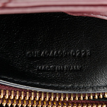 Saint Laurent Calfskin Y Quilted Monogram Small Loulou Chain Satchel Dark Legion Red 8 of 11