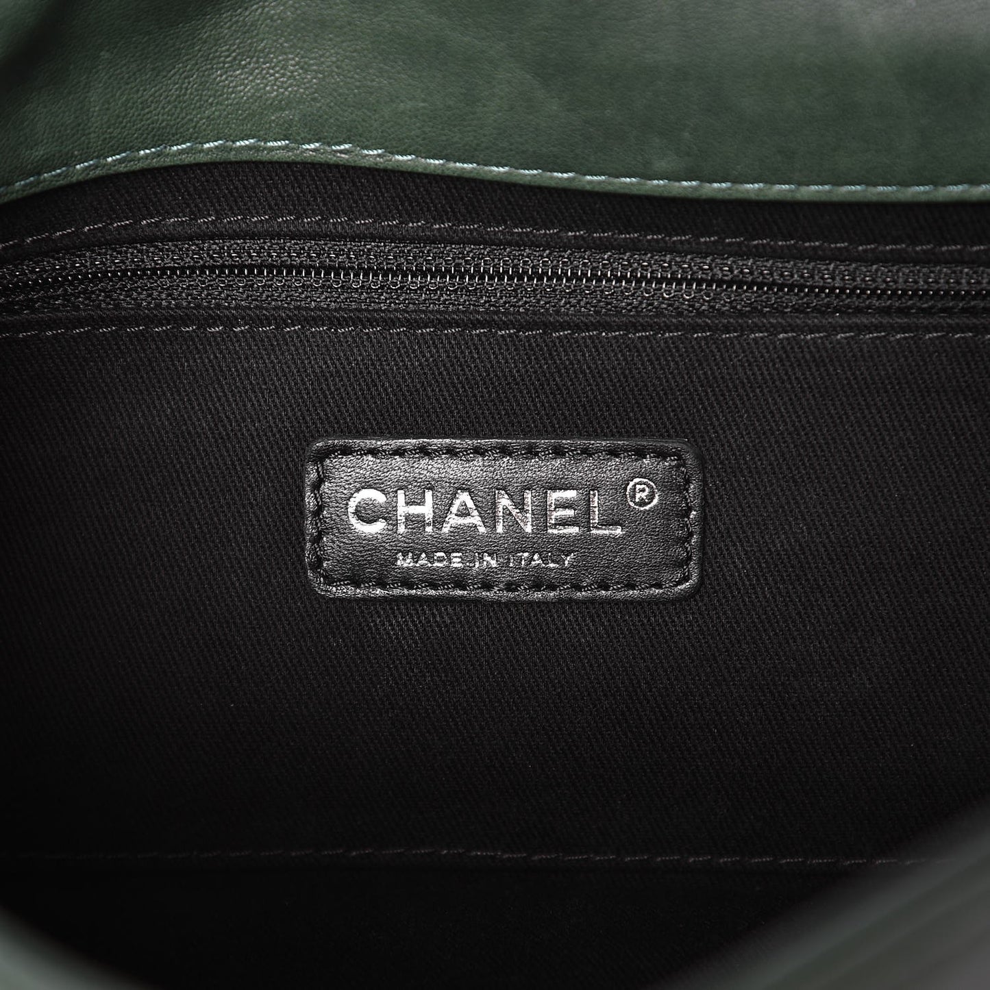Washed Lambskin Jumbo Take Away Flap Green