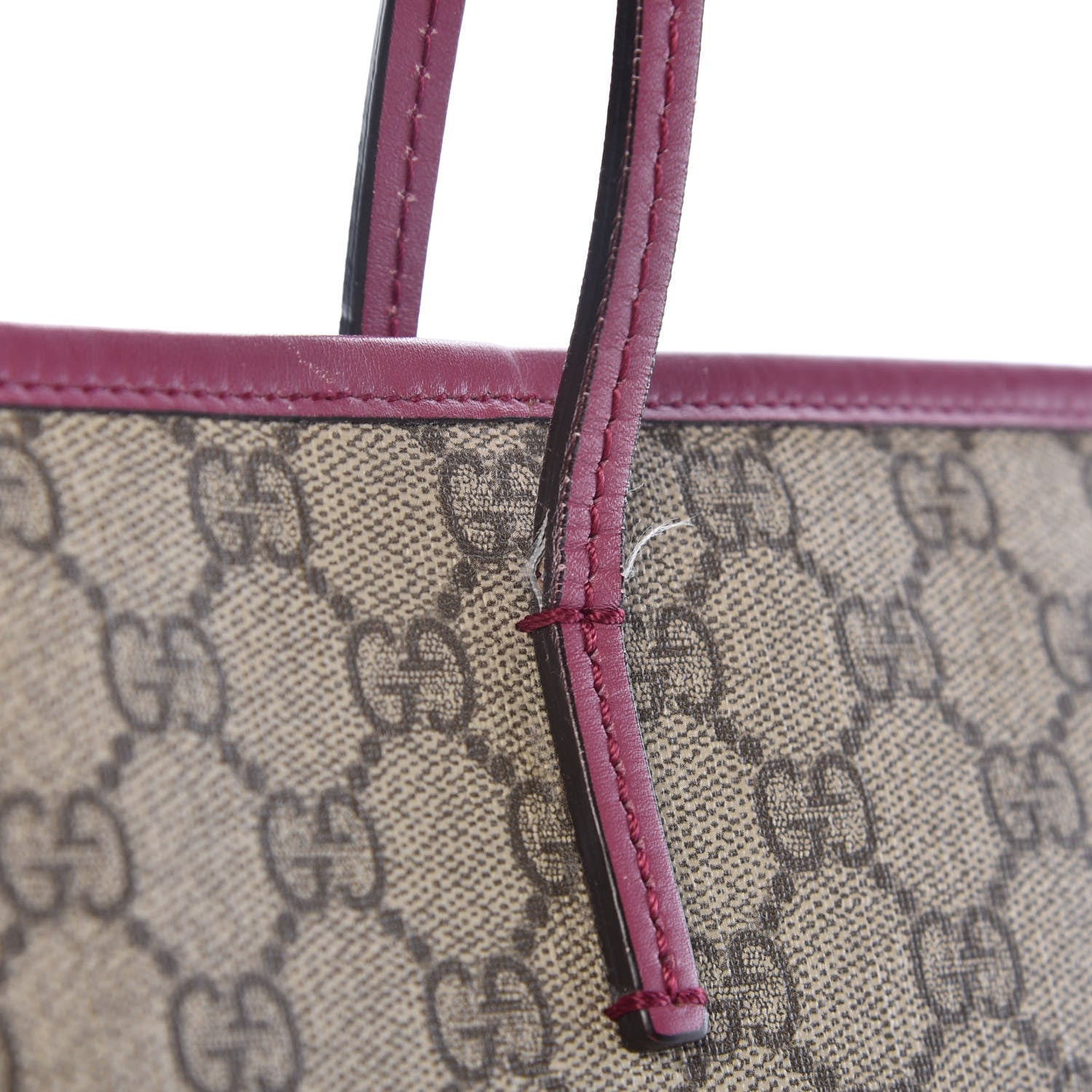 Gucci GG Supreme Monogram Medium Zippered Tote Beige New Rosette 9 of 15