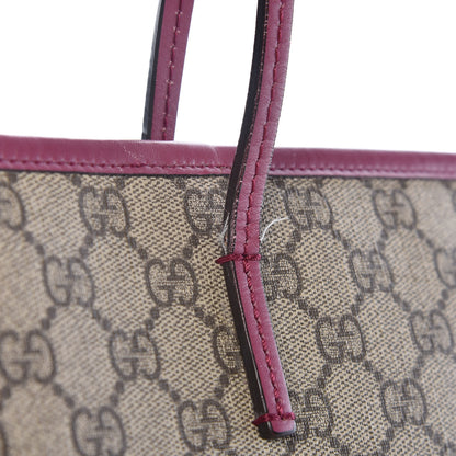 Gucci GG Supreme Monogram Medium Zippered Tote Beige New Rosette 9 of 15