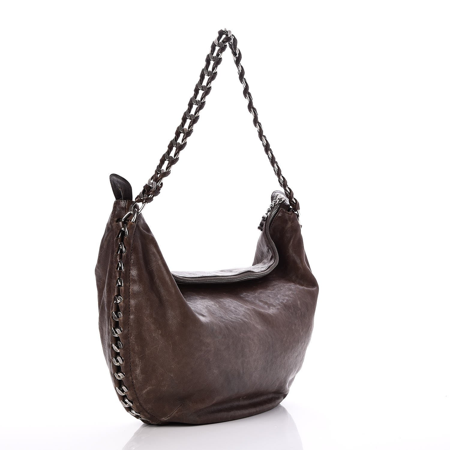 Chanel Calfskin Modern Chain Hobo Brown 3 of 10