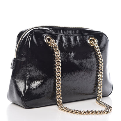 Gucci Soft Patent Small Soho Bowler Black 3 of 7