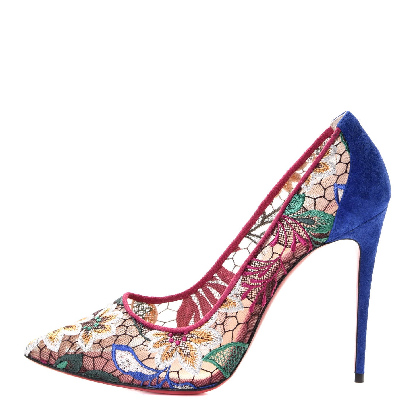 Lace Veau Velours Florale Follies 100 Pumps 39.5 Multicolor