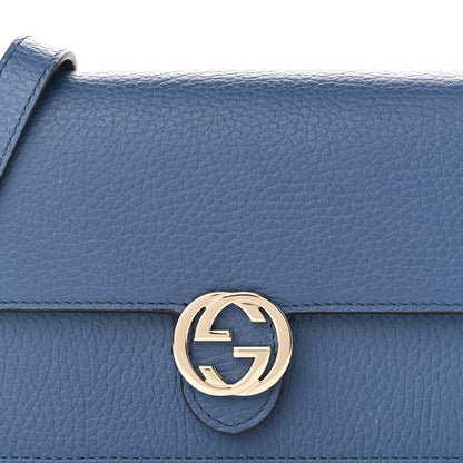 Gucci Dollar Calfskin Interlocking G Chain Wallet Caspian 7 of 9