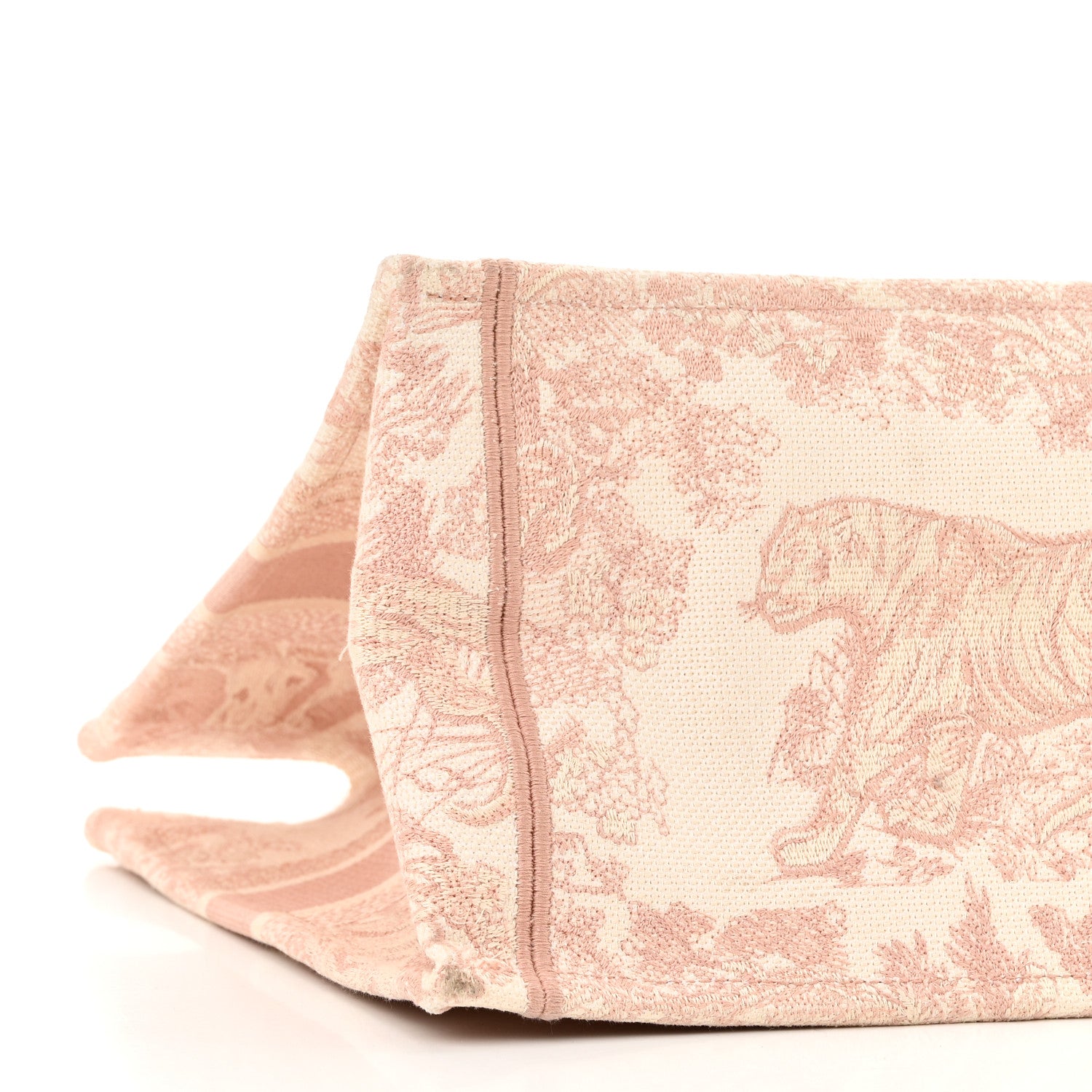 Christian Dior Canvas Embroidered Medium Dioriviera Toile De Jouy Book Tote Rose 8 of 10