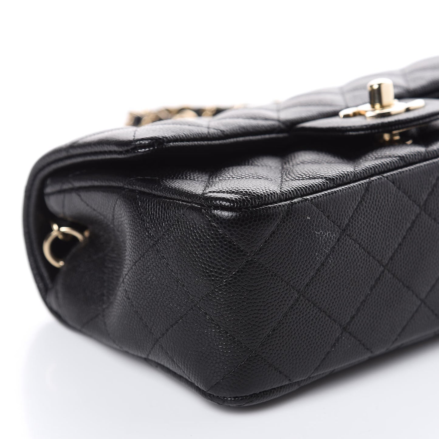 Caviar Quilted Mini Rectangular Flap Black