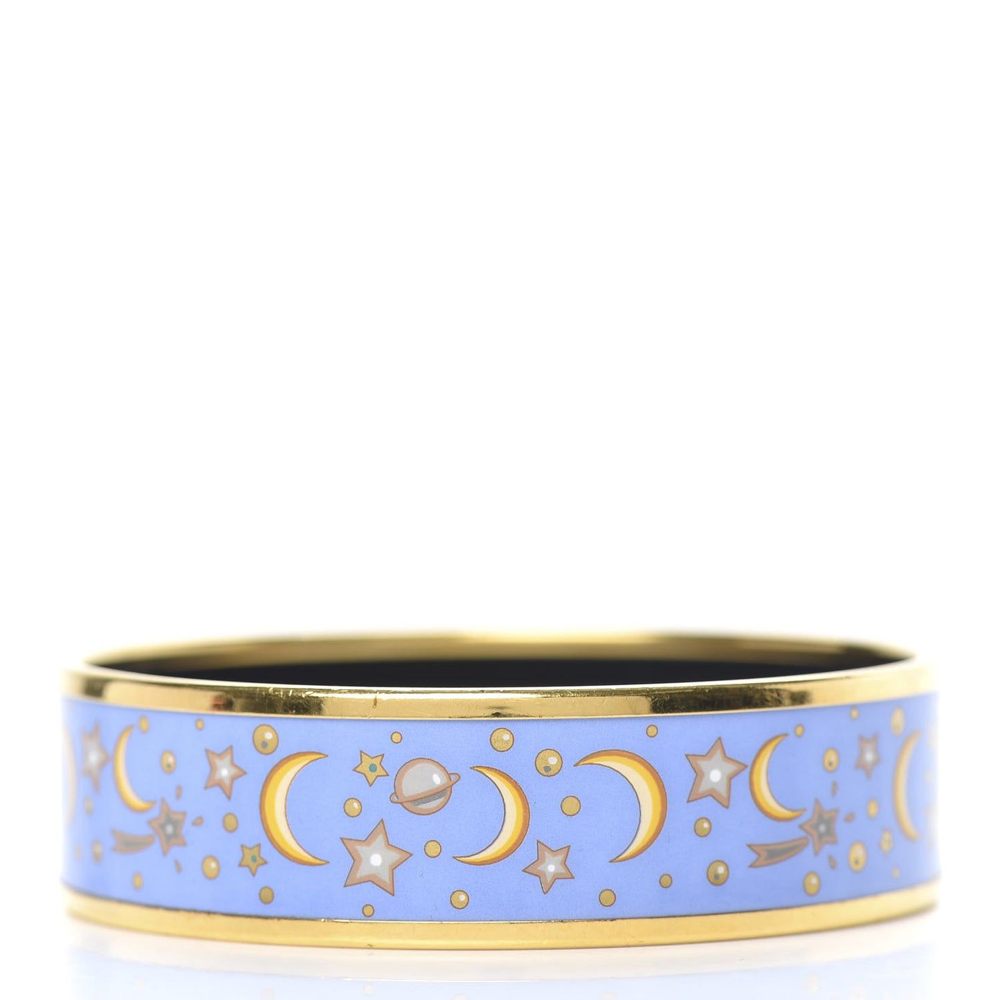 Enamel Printed Wide Moon Stars Bracelet 65