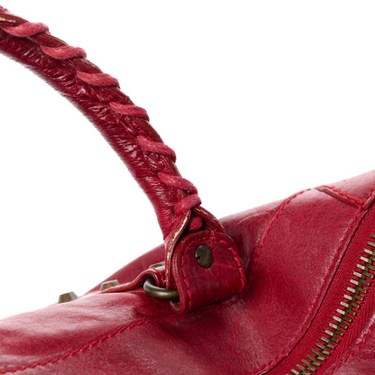 Balenciaga Agneau Classic Hardware Weekender Rouge Theatre 14 of 14