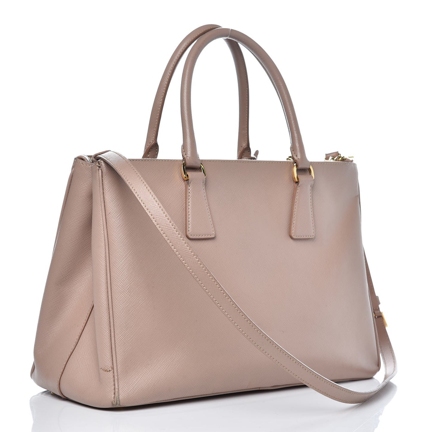 Saffiano Medium Galleria Double Zip Tote Cammeo