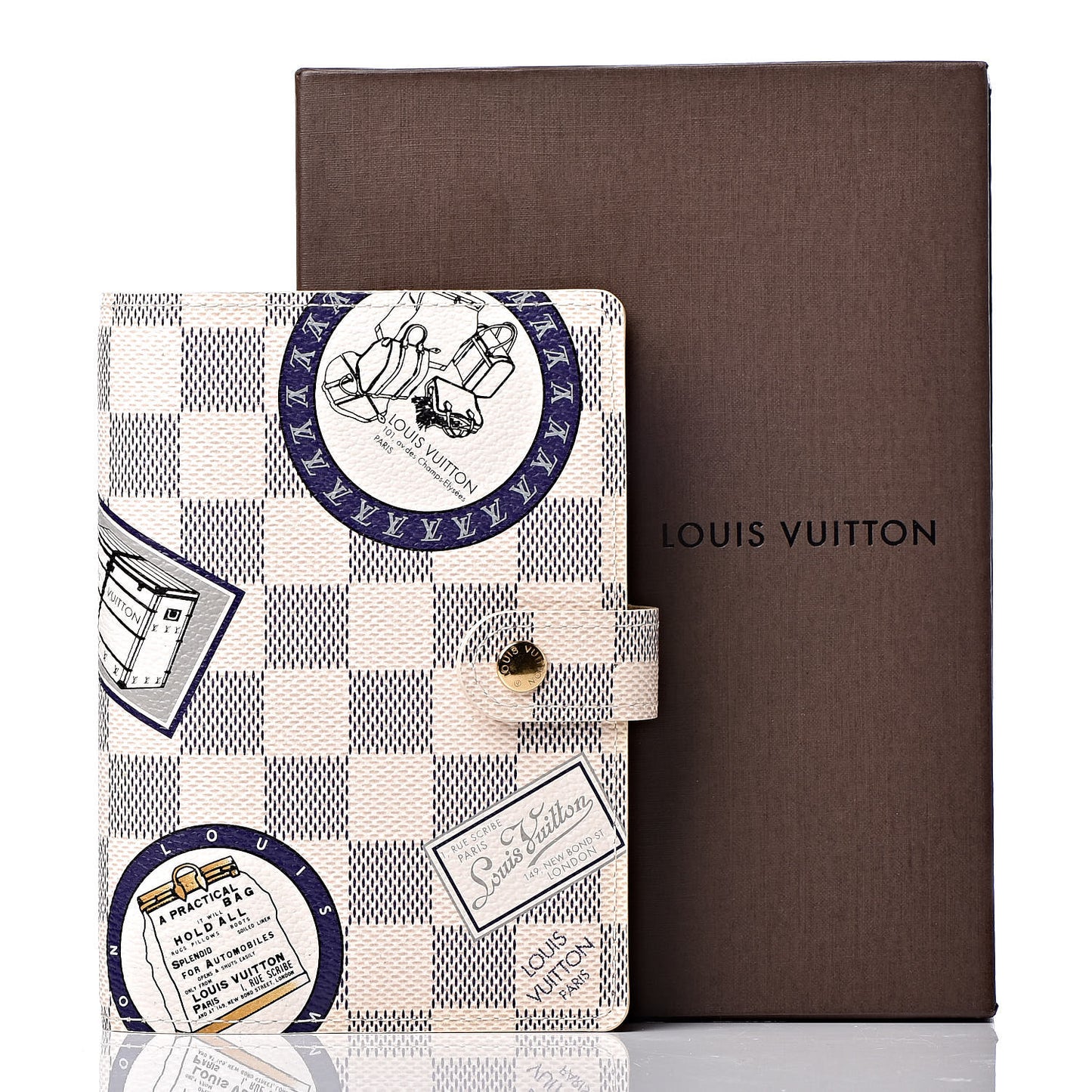 Damier Azur Patch Small Ring Agenda Cover