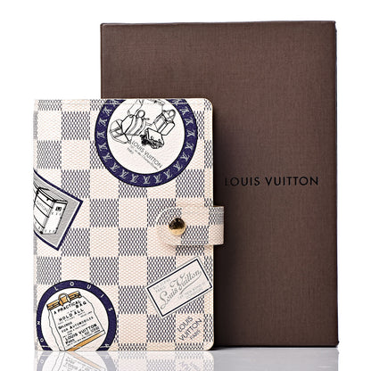 Louis Vuitton Damier Azur Patch Small Ring Agenda Cover 8 of 8