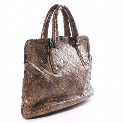 Bottega Veneta Woven Python Frame 6 of 10