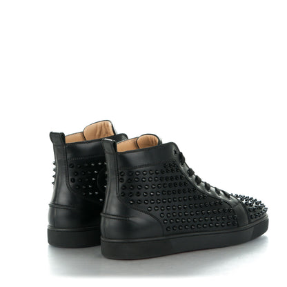 Christian Louboutin Mens Calfskin Louis Spikes Flat Sneakers 45.5 Black 4 of 9