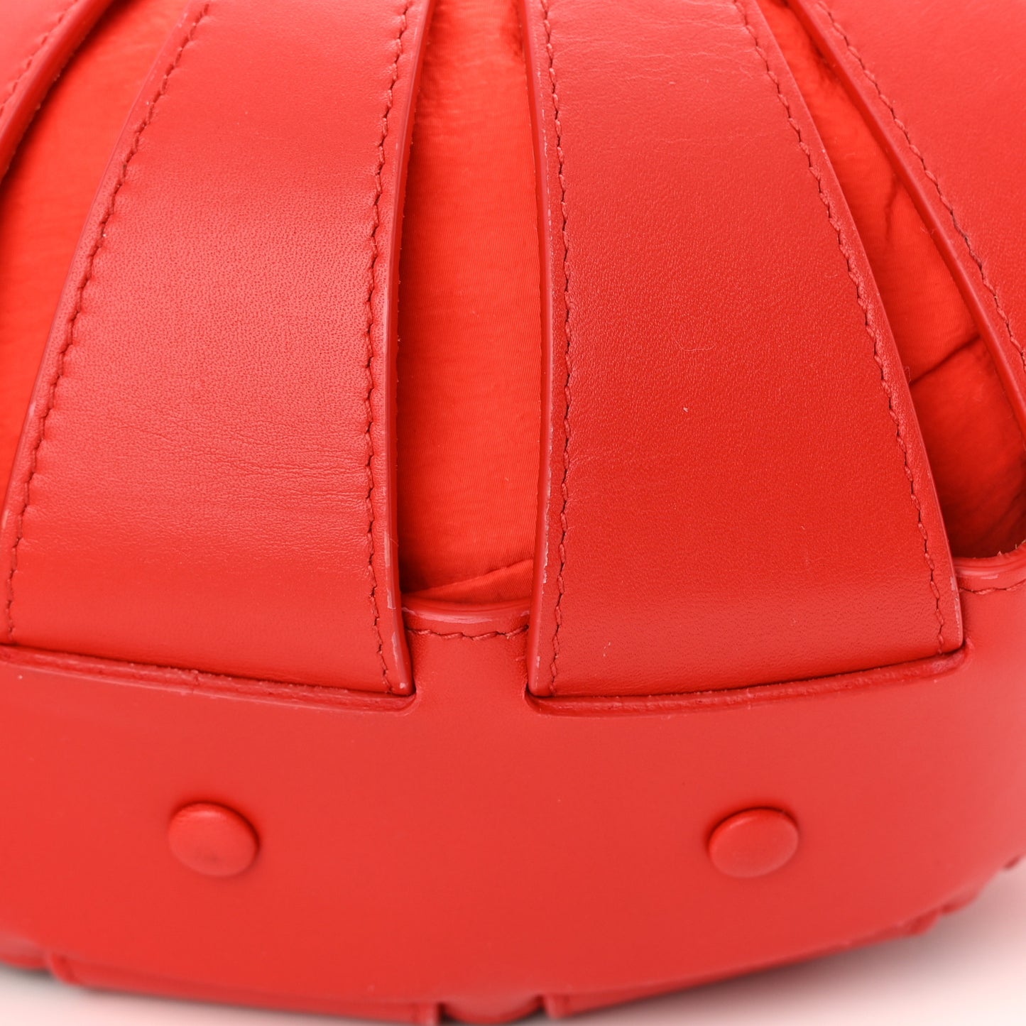 French Calfskin Small Shell Bag Chili Tomato