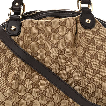 Gucci Monogram Medium Sukey Boston Bag Brown 8 of 16