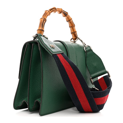 Gucci Dollar Calfskin Crystal Web Medium Dionysus Bamboo Top Handle Bag Emerald 3 of 11