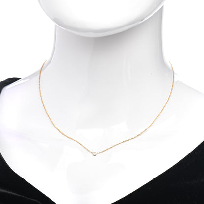 Tiffany 18K Yellow Gold Diamond .05ct Elsa Peretti Diamonds by the Yard Pendant Necklace 2 of 5