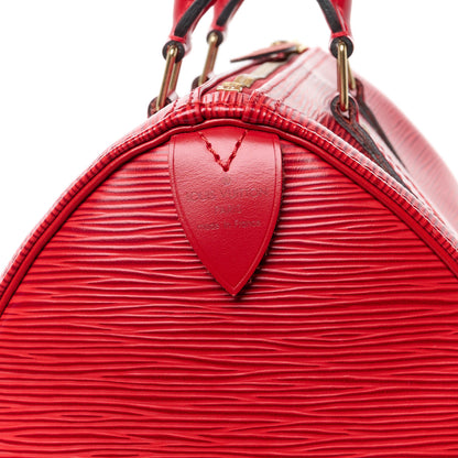 Louis Vuitton Epi Speedy 25 Castillan Red 8 of 11