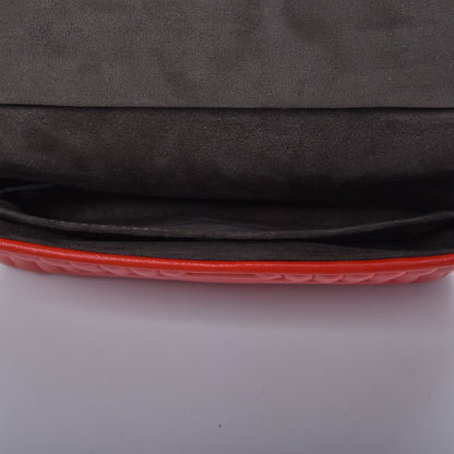 Fendi Shiny Nappa Trapuntata Micro Double Baguette Papavero 5 of 9