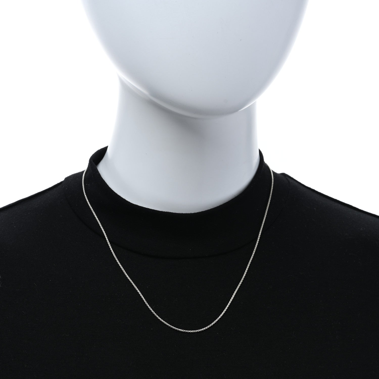 David Yurman Sterling Silver 1.7mm Baby Box Chain Necklace 18" 3 of 5