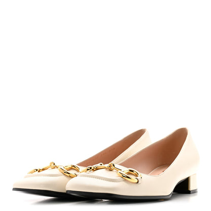Gucci Malaga Kid Horsebit Ballet 25mm Flats 39.5 Mystic White 4 of 10