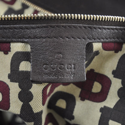 Gucci Guccissima Large Horsebit Chain Hobo Dark Brown 7 of 9