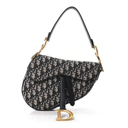 Christian Dior Oblique Saddle Bag Blue 1 of 10