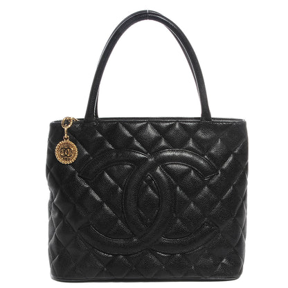 Chanel Caviar Medallion Tote Black 1 of 7