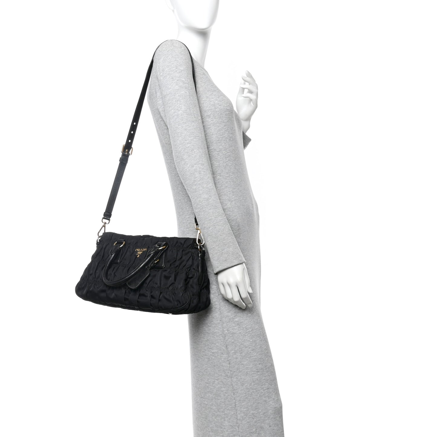 Tessuto Nylon Gaufre Tote  Black