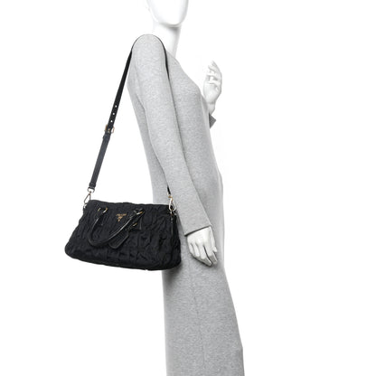 Prada Tessuto Nylon Gaufre Tote  Black 2 of 9