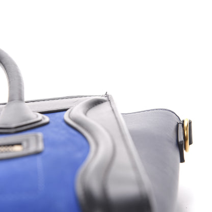 Celine Smooth Calfskin Nubuck Nano Tri-Color Luggage Bright Blue 8 of 10
