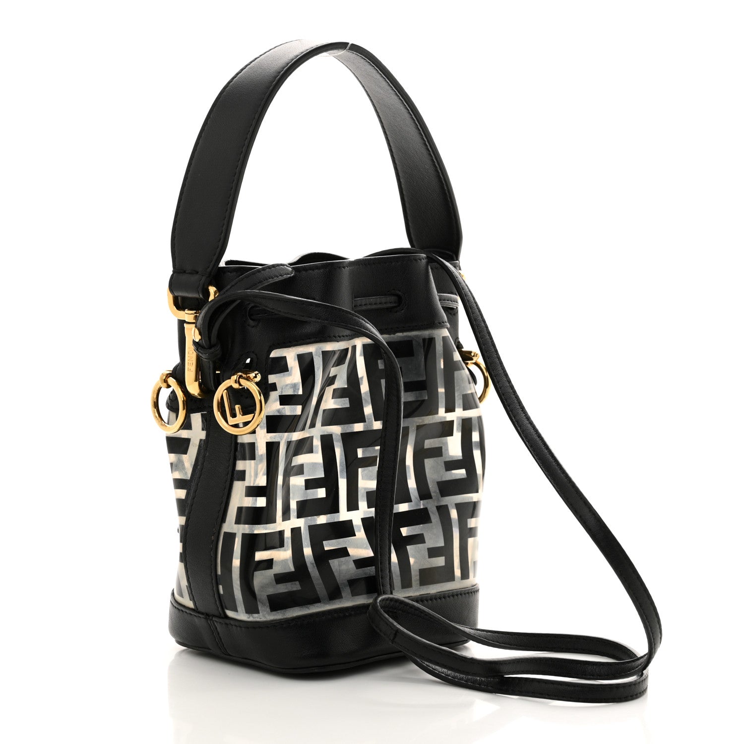 Fendi TPU FF Vitello Grace F is Fendi Mini Mon Tresor Bucket Bag Black 3 of 13