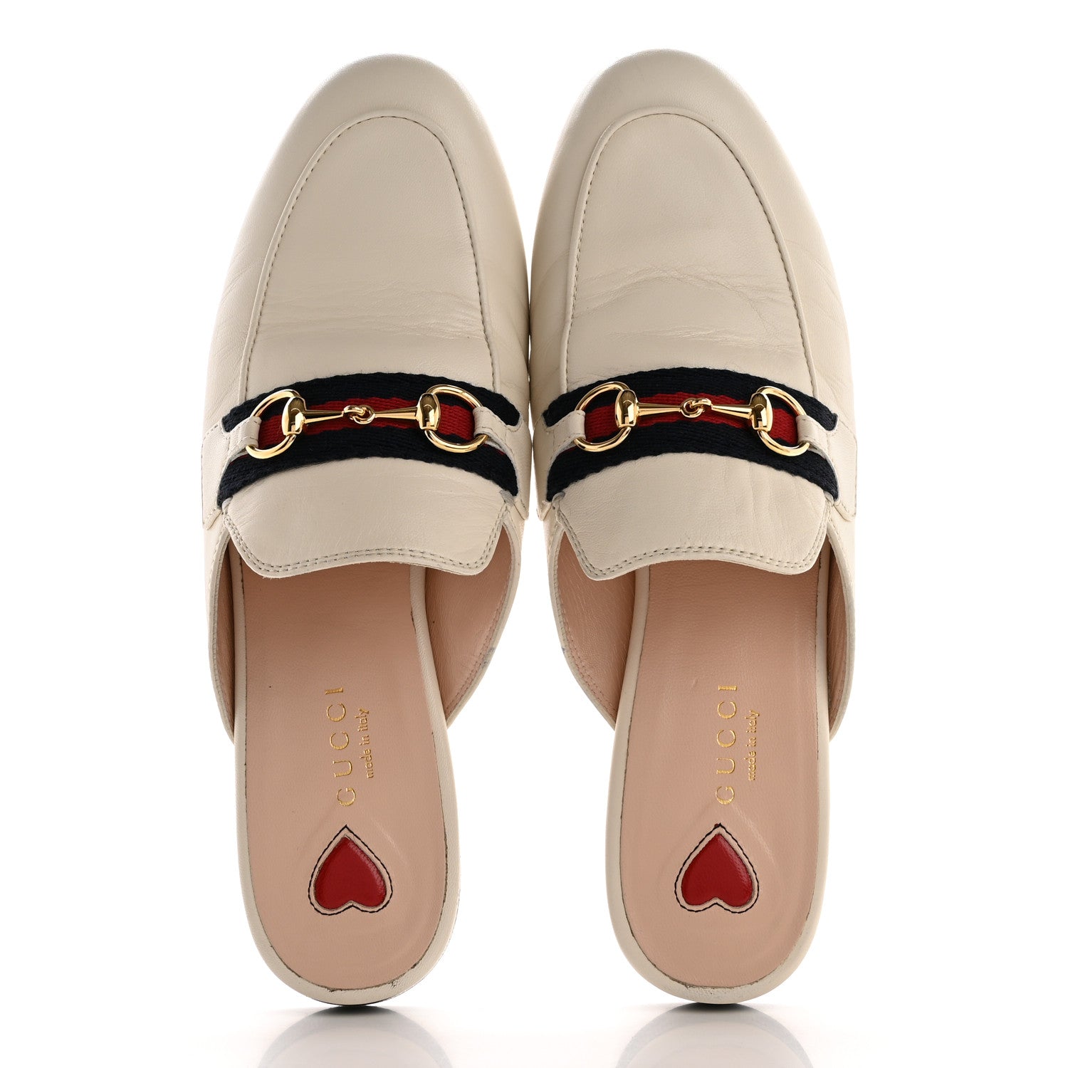 Gucci Malaga Kid Web Womens Princetown Slippers 37 Mystic White 2 of 14
