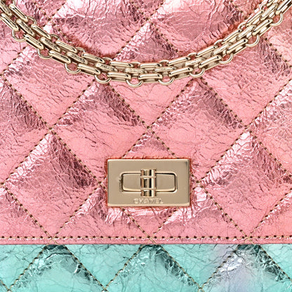 Chanel Metallic Goatskin Quilted 2.55 Reissue Wallet on Chain WOC Multicolor 8 of 11