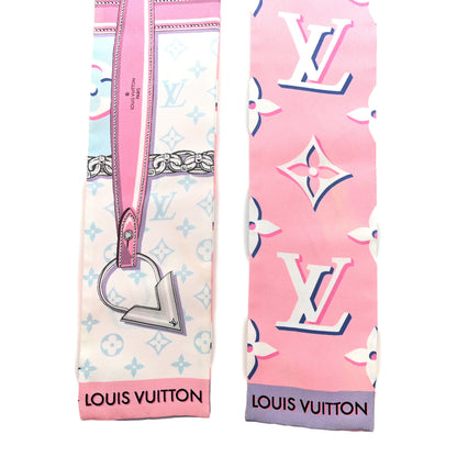 Louis Vuitton Silk Monogram Escale Perfect Match Bandeau Bleu Rose 2 of 5
