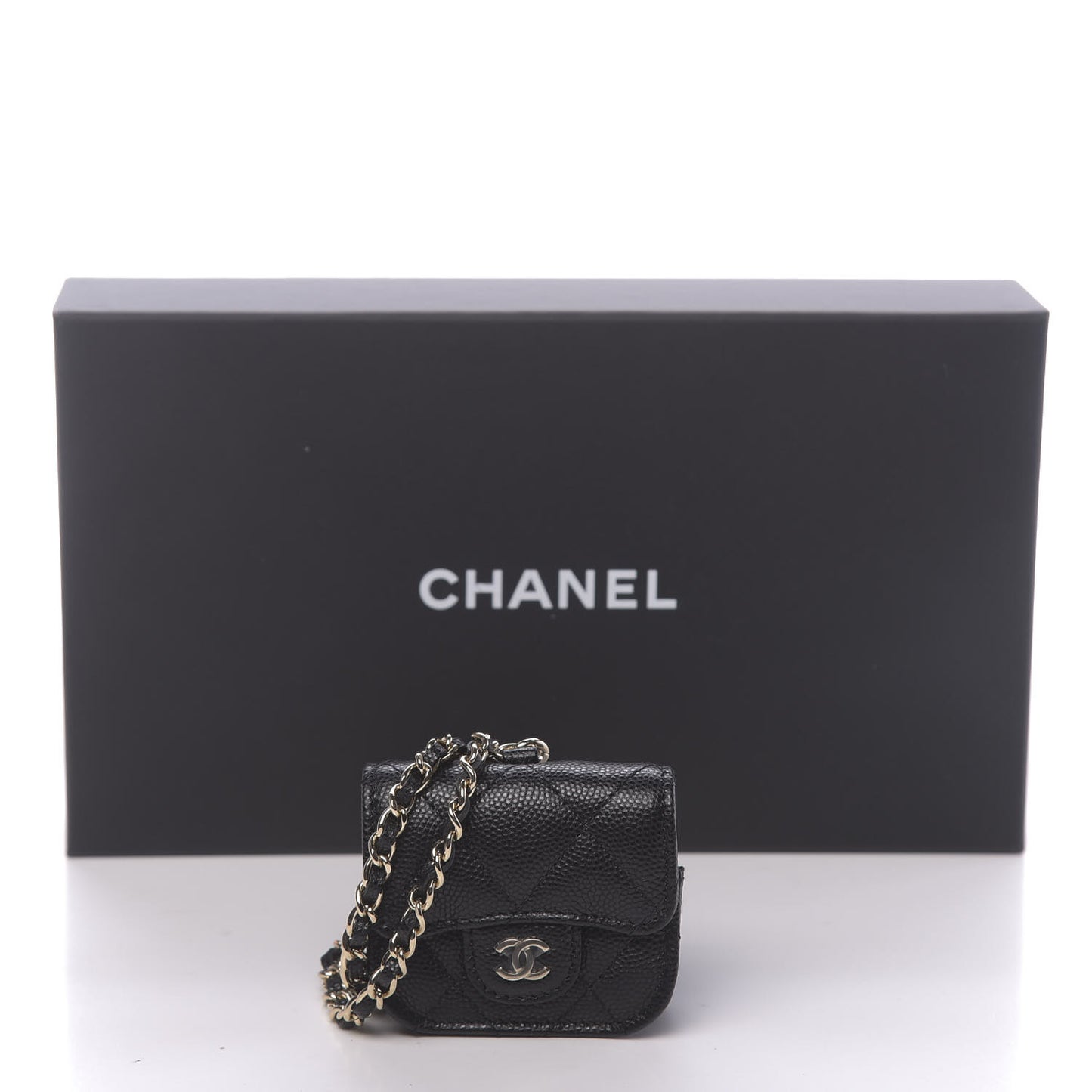Caviar Quilted Airpods Pro Case Black